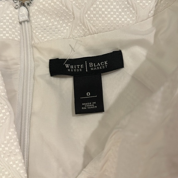 NWOT! White House Black Market Eye-lit sheath dress, white size 0 SHIP SAME DAY! - Picture 5 of 6